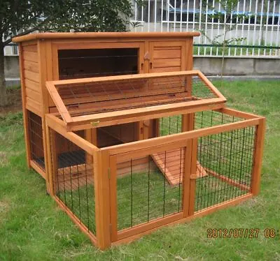 4ft Large Double Rabbit Hutch / Deluxe Pet Hutches / Guinea Pig Run / Cage Pets • £99.99