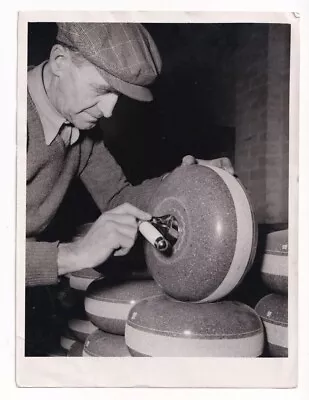 CURLING STONES SCOTLAND´S UNIQUE EXPORT MAUCHLINE 1951 KEYSTONE VTG Photo Y 305 • $19.99