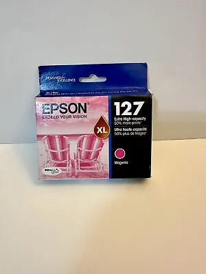 Epson 127 High Capacity XL Magenta T127320  Sealed Inkjet Cartridge Exp 2020 • $8.99