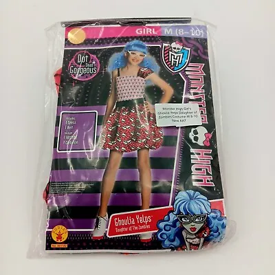 Monster High Girl's Ghoulia Yelps Daughter Of Zombies Costume M 8-10 New AA7 • $11.02