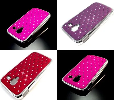 Hard Back Case Cover Diamond Gem Stone Chrome Edge Bling For Apple Samsung Sony • £3.25