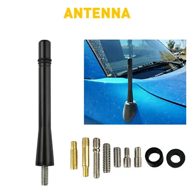 4  Car Antenna Black Studdy Aerial 10CM For VW Golf MK MK4 MK5 R32 Mercedes Benz • £7.99