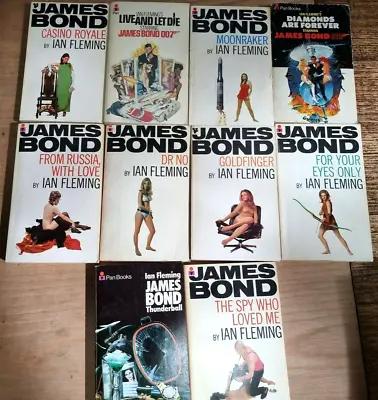 $494.43 • Buy 45 X Ian Fleming, James Bond, 007, Dr No, Casino Royale, Cold, Paperbacks, LC19