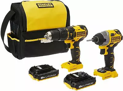 STANLEY FATMAX 18V Brushless Cordless Hammer Drill + Impact Driver Combo Kit  • $499