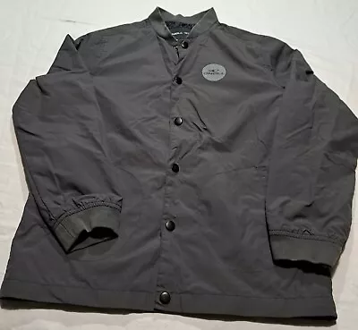 O'NEILL Youth  Large WINDBREAKER JACKET Rain Slicker Gray 85773 Surf Skate Parka • $7.48