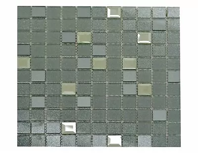 8mm Glass And Crystal Glitter Mosaic Tiles Wall Squares Wall Tiles • £64.99