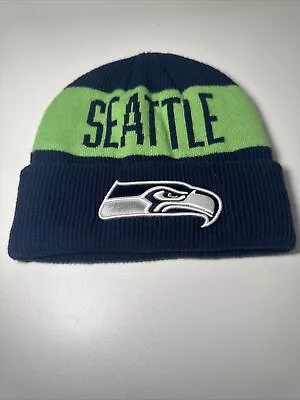 SEATTLE SEAHAWKS BEANIE BLUE HAT AUTHENTIC NFL FOOTBALL TEAM Fanatics CAP NEW • $10