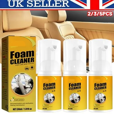 5X Multi-purpose Foam Cleaner Car Seat Interior Home Cleaning Foam Spray UK • £7.59