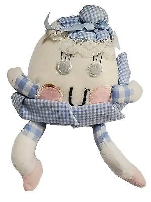 Vintage Humpty Dumpty Plush Checkered Hat & Skirt Tiny Treasures Shelf Sitter 7  • $15.99