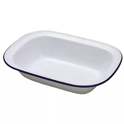 Falcon Traditional Enamel 20cm Oblong Steak Pie Dish White Enamel  • £7.49