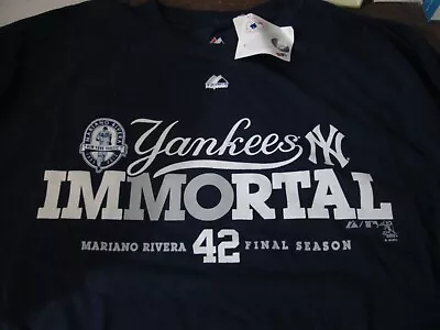 New York Yankees Immortal Mariano Rivera 42 Final T-Shirt 2XL XXL Majestic New • $29.99