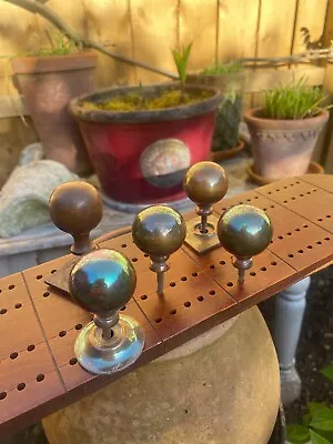 Antique Metal Lustre Metal Bronzed Cupboard Door / Drawer Knobs X 5 • £15