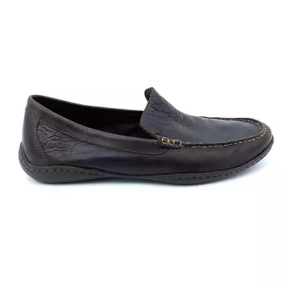 Men’s 10.5 BORN Harmon Brown Leather Casual Driving Mocs Moccasin Loafers H02406 • $24.99