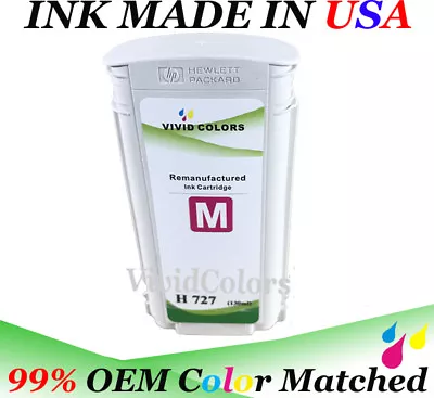 $39.99 • Buy 130ML Refurbished Magenta B3P20A HP727 Ink For T2500 Printer 