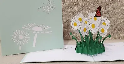 Beautiful 3D Pop Up Daisy Garden Card.(Mother's Day Birthday Get Well Thank Y • £3.90