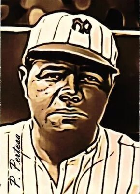 Babe Ruth 2017 Authentic Artist Signed Limited Edition Print Card 16 Of 25 • $19.95