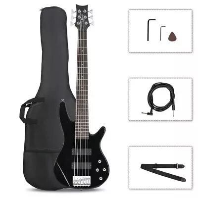 [Do Not Sell On Amazon]Glarry Full Size GIB 6 String H-H Pickup Electric Bass Gu • $139.75