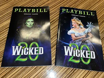Elphaba + Glinda Playbill Set 20th Anniversary Only Broadway Musical Wicked • $79