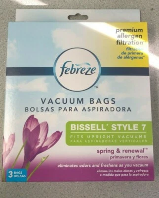 $9.99 • Buy Febreze  BISSELL STYLE 7 VACUUM BAGS Powerforce Powerlifter Cleanview 3 Bags