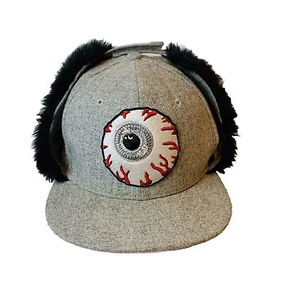 Mishka New Era 59FIFTY Eyeball Dog Ear Fitted Cap Hat Size Heather Gray MNWKA • $63.64