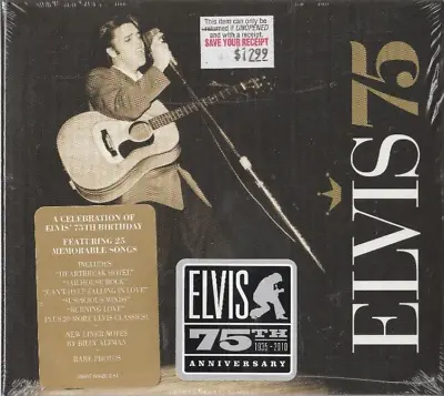 Elvis Presley Elvis 75 CD 2009 Legacy – 88697 60626 2 Hype Sticker Elvis 75th  • $17.99