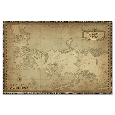 Game Of Thrones Poster - Westeros Map - Exclusive Design  • $25.49