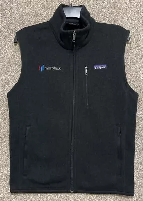 Patagonia Mens Better Sweater Vest Black Full Zip Size Small LOGO 25881 • $29.99