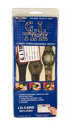 Vintage Medana G.I. Time Watch Interchangeable Camo Watch Band New In Package • $12.99