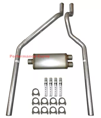 04-08 Dodge Dakota 3.7 / 4.7 Mandrel Bent Dual Exhaust W/ 18  MaxFlow Muffler • $189.95