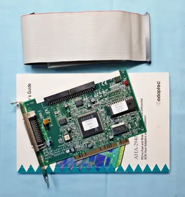 Adaptec AHA-2940 Ultra SCSI PCI Card + Manual & Cable • £25