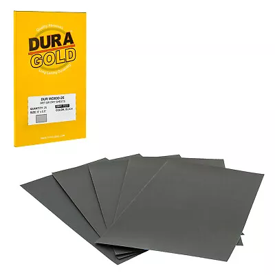 DURA-GOLD  5.5  X 9  Wet Dry Sandpaper P600 Grit 25 Sheets Single Sleeve • $10.99