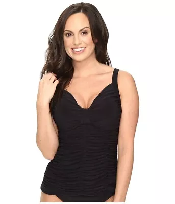 Magicsuit Black Solids DD Cup Bea Tankini Top L49746 Women's Size 16 • $97.50