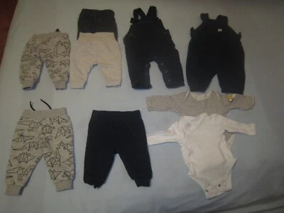 £1.99 • Buy VGC Baby Boy Bundle 9 Items Bodysuits Dungaree Trousers 3-6 Months