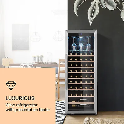 £583.32 • Buy Wine Cooler Fridge Refrigerator Bar Drinks 155L 46 Bottles LED Touch 100W Silver