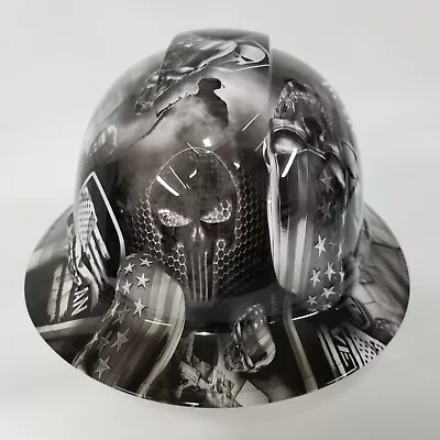 $49.99 • Buy Hard Hat Custom Hydro Dipped,OSHA Approved FULL BRIM,AMERICAN VETERAN PATRIOT 