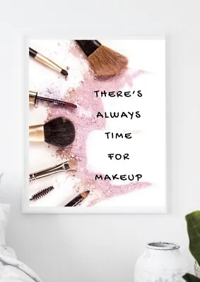 Beauty & Makeup Brushes Quote Print Picture Bedroom Home Decor Wall Art Poster • £4.49
