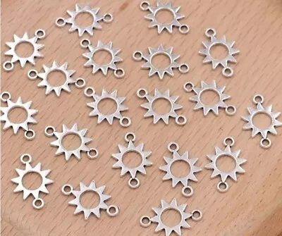 Silver Steampunk Cog Connector Charms 10pk • £2.99