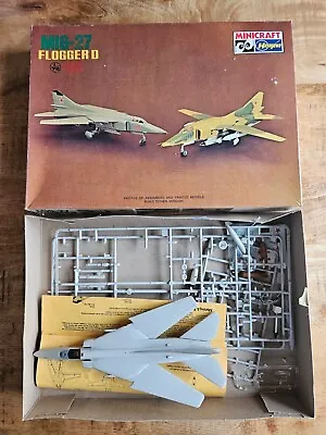 Partially Built Minicraft Hasegawa 1:72 Scale MIG-27 Flogger D Model Kit • $7.99