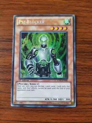 Yugioh! Psi-Blocker STBL-EN086 Secret Rare Excellent Condition 1st Edition • £9