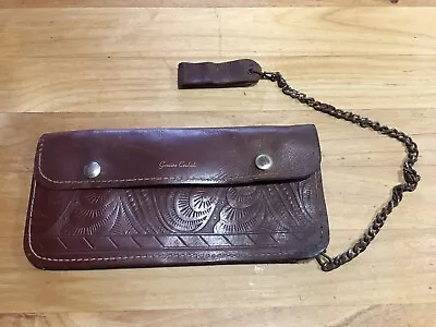 Genuine Cowhide Vintage Trucker  Wallet With Chain • $26