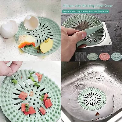 £2.89 • Buy 2/1Pcs Round Drain Hair Catcher Sink Strainer Trap Cover Bathroom Shower Kitchen