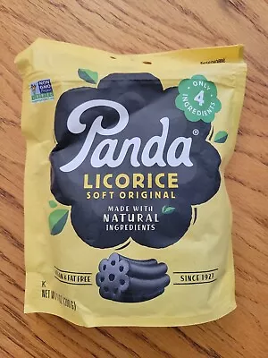 Soft Black Licorice Chews Panda Licorice 7 Oz (200 G) Bag • £11.39