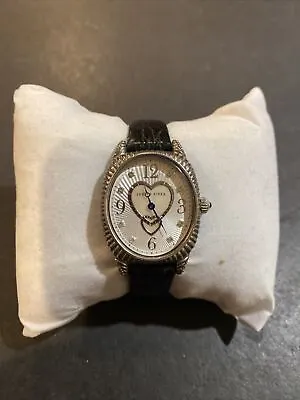 JUDITH RIPKA Mother Of Pearl Heart White Dial Sterling Silver Case Womens Watch • $39.99