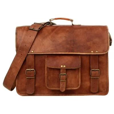 15  Men Briefcase Leather Business Messenger Satchel Laptop • $49.82