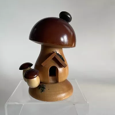 Erzgebirgische Handarbeit Wood Mushroom Incense Burner Smoker • $32