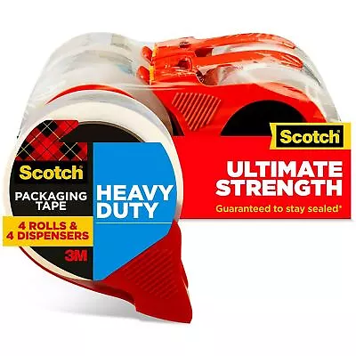 Scotch 3850 Heavy-Duty Packaging Tape 1.88  X 54.6yds 3  Core Clear 4/Pack • $26.82