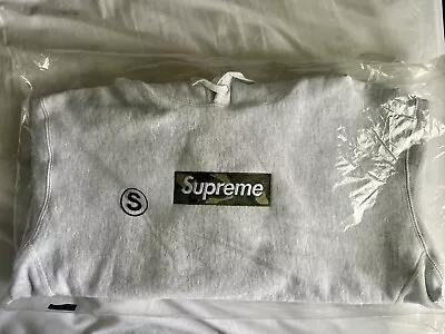 NEW Supreme Box Logo Hooded Sweatshirt (FW23) Ash Grey Size Small • $225