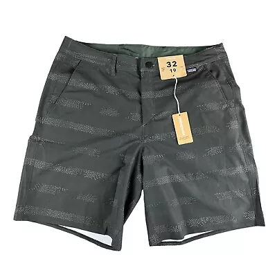 Patagonia Men's Hydropeak Hybrid Walk Marine Fog Ink Black 19  Shorts Sz 30 - 38 • $39.97