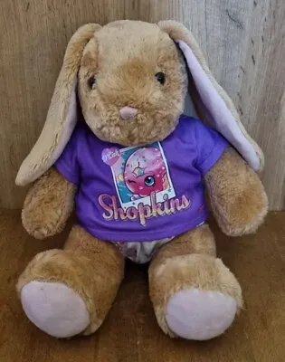 Build A Bear Plush Bunny Rabbit Soft Toy With Shopkins Clothing T-Shirt 18  BAB • £6.49