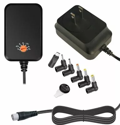 $12.46 • Buy 18W Universal AC Adapter 3V-12V Regulated Multi Voltage Switching Power Supply